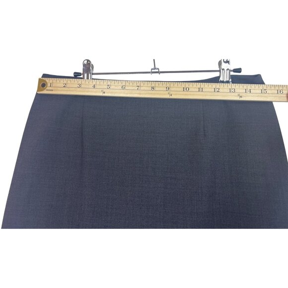Theory Golda 2 Urban Charcoal Gray Virgin Wool Blend Pencil Skirt Office Siren - Picture 4 of 11